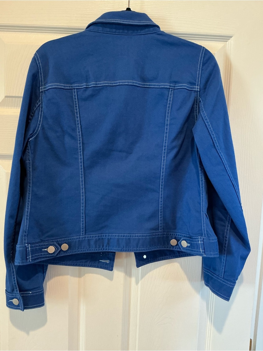 Talbots Royal Blue Cotton-Stitch Jean Jacket - Picture 2 of 12